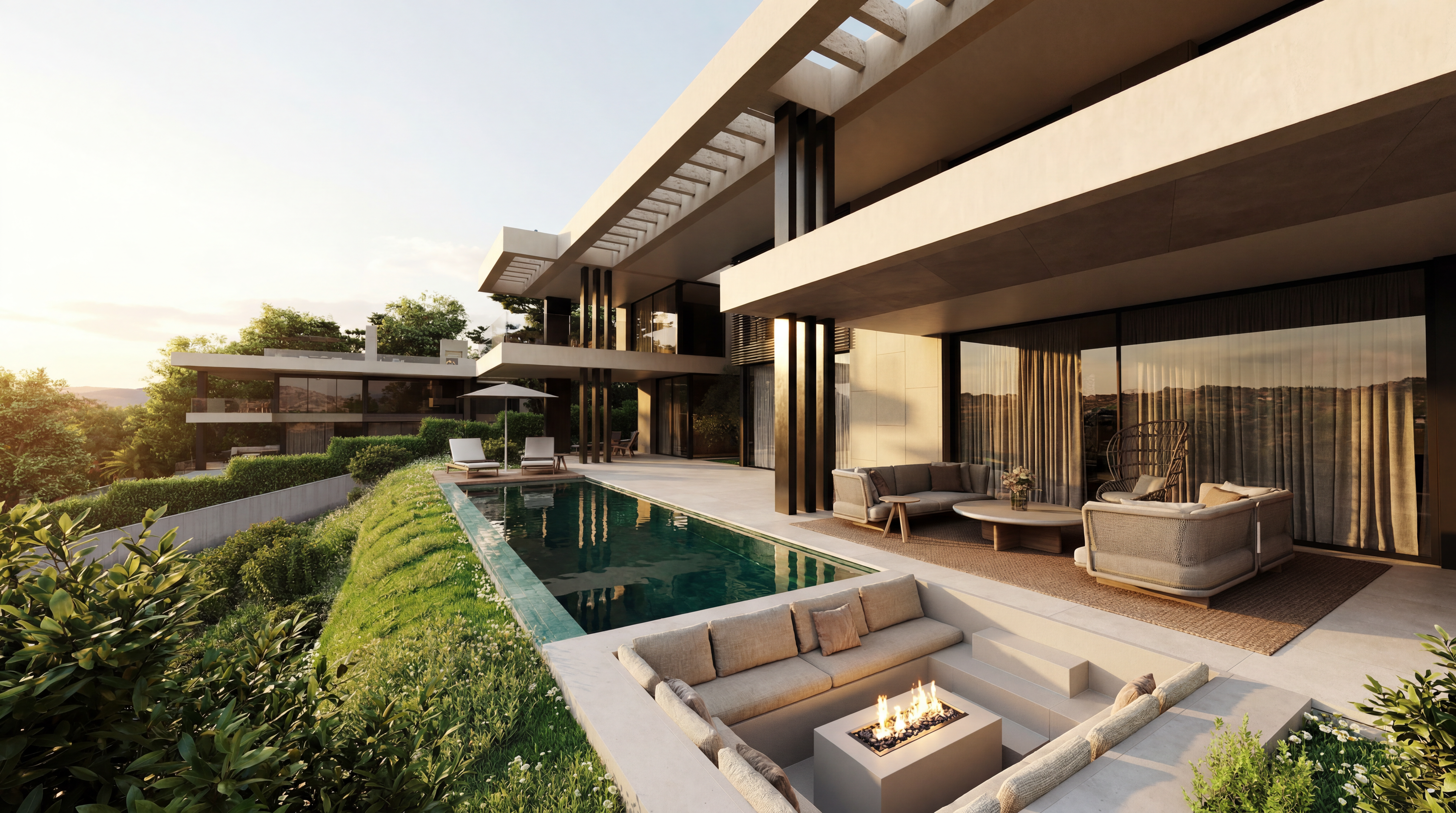 Gemini Villas, hillside setting within Flores del Paraíso, Benahavís